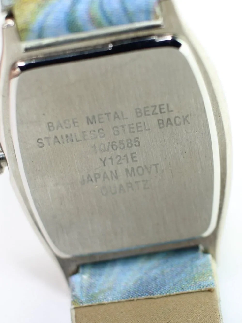 Anne Klein Mother Of Pearl Marbled Leather Tonneau/Barrel Watch - 10/6585